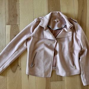 Pink suede jacket